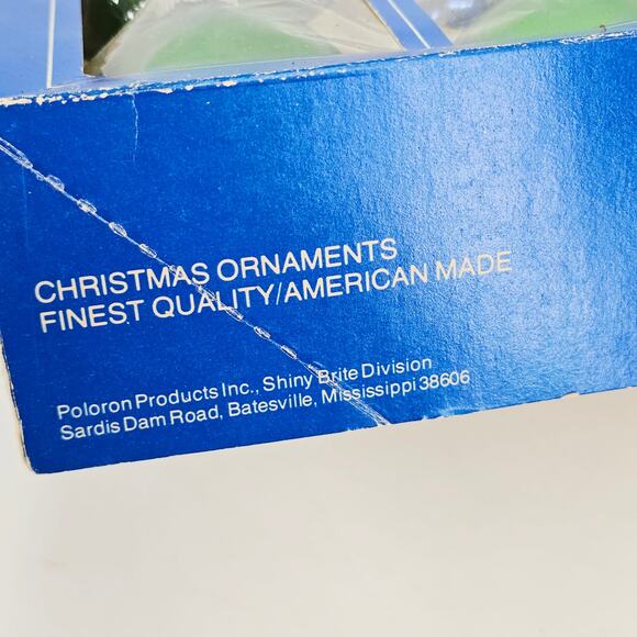 Vintage Poloron Shiny Brite Glass Ball Ornaments in Box Lot of 11 one missing - Picture 7 of 8